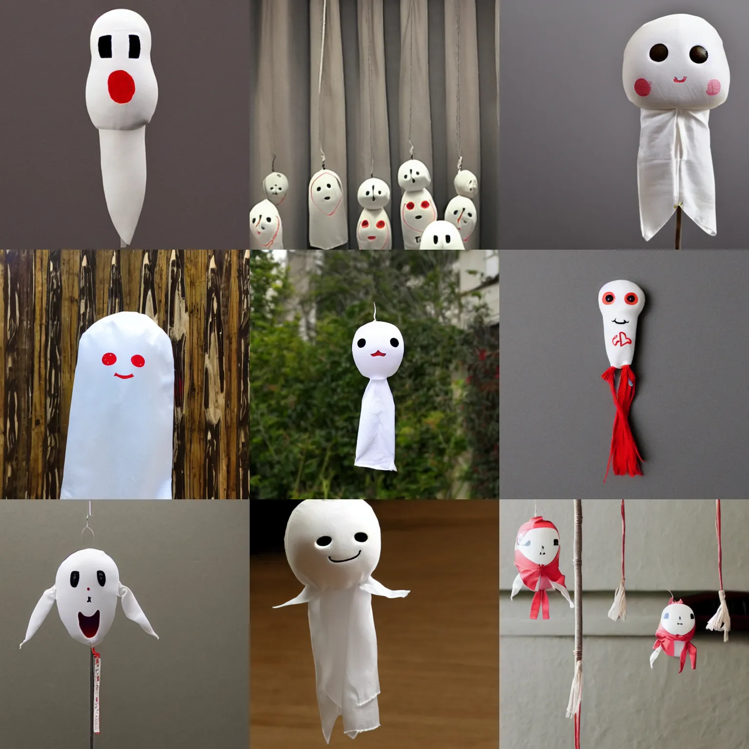 Prompt: photo of a teru teru bozu