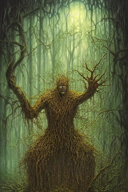 Image similar to swamp thing by tomasz alen kopera.