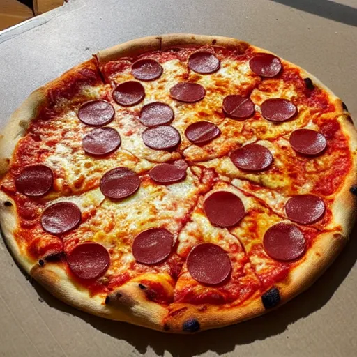 Image similar to the sun melting a pizza
