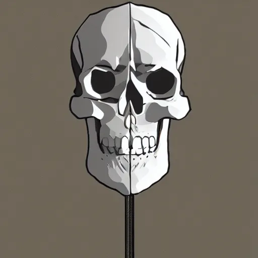 Image similar to skull lamp design, concept art