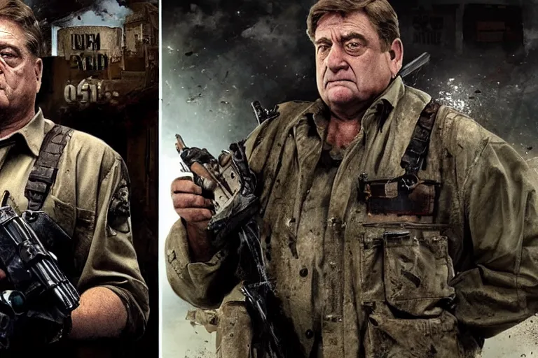 Image similar to john goodman as tank dempsey from call of duty zombies