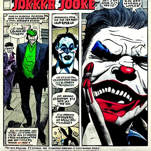 Prompt: the joker in a shoot out against the police