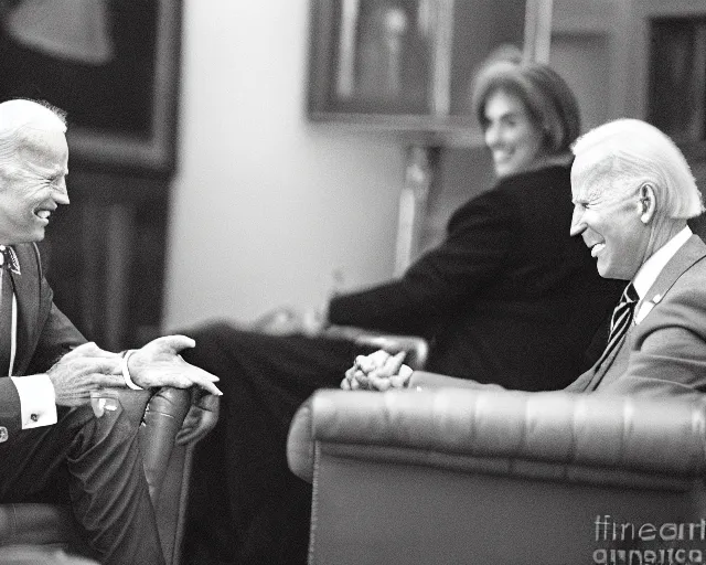 Image similar to president joe biden face to face with president joe biden, nikon 3 5 mm, photograph