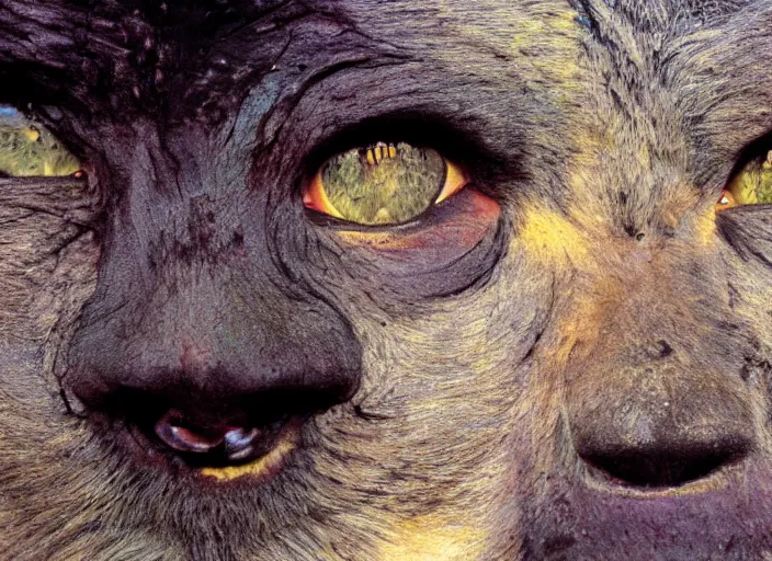 Image similar to photo of the beast with a million eyes, fujifilm velvia 5 0