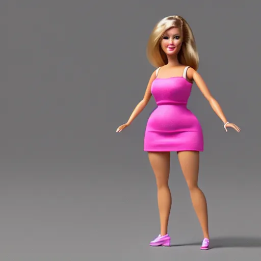 Prompt: fat and middle aged barbie, octane renderer