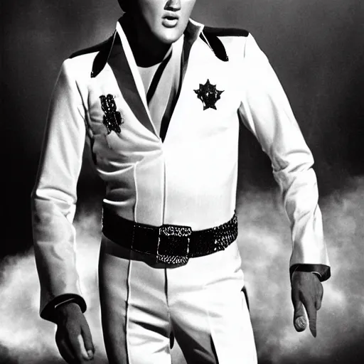 Image similar to elvis as captain kirk