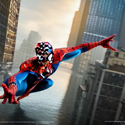 Image similar to spiderman with 8 legs and no arms, wow 4 k detail fantasy, cgsociety, matte painting, wow, realistic materials, photo realistic, postprocessing, 8 k hd