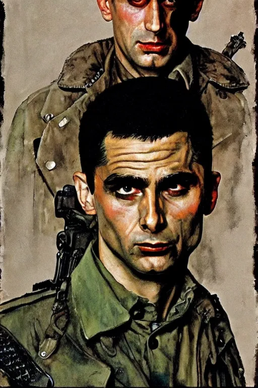 Image similar to travis bickle from taxi driver movie painted by Norman Rockwell