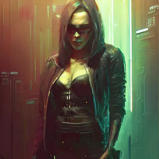 Prompt: evil a. i., cyberpunk, neuromancer, painted by greg rutkowski, painted by stanley artgerm, digital art, trending on artstation