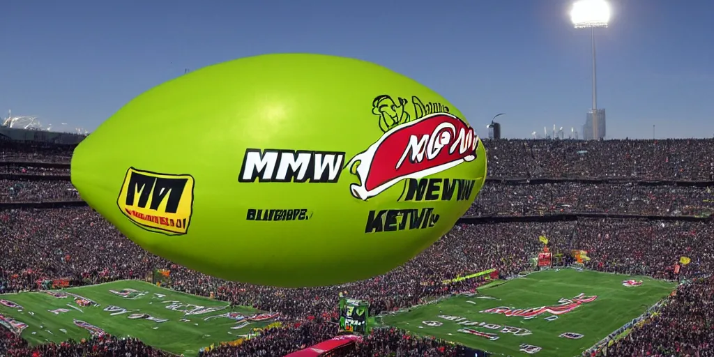 Image similar to mtn dew sponsors the game day blimp