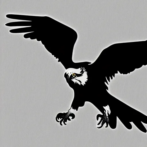 Image similar to a hip and dynamic graphic logo of an osprey