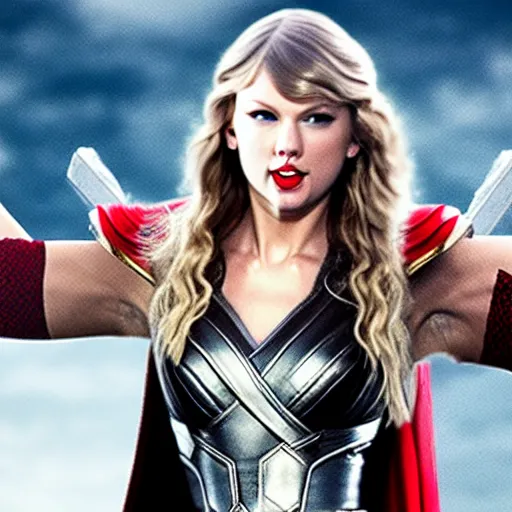 Prompt: Taylor swift as Thor