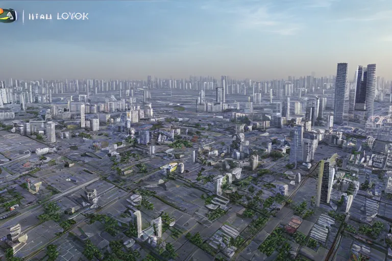 Image similar to 3 d rendering of the city of jakarta rendered with an unreal engine 5, the image is refined with uhd, yellowish light, and also its beauty is like the real world