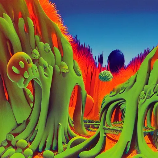 Prompt: rave part by roger dean