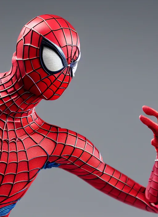 Prompt: product photography of a claymation action figure mechanical spiderman, depth of field, zeiss lens, detailed, centered, by erwin olaf, joop geesink, wes anderson, breathtaking, 8 k resolution, extremely detailed, beautiful, establishing shot, realistic materials, hyperrealistic