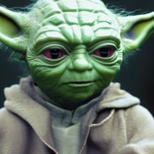 Image similar to A still of Yoda going to the dentist, 4k, photograph, ultra realistic, highly detailed, professional lighting