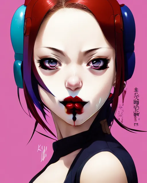 Prompt: portrait Anime as modern harley-quinn character girl cute-fine-face, brown-red-hair pretty face, realistic shaded Perfect face, fine details. Anime. realistic shaded lighting by Ilya Kuvshinov katsuhiro otomo ghost-in-the-shell, magali villeneuve, artgerm, rutkowski, WLOP Jeremy Lipkin and Giuseppe Dangelico Pino and Michael Garmash and Rob Rey