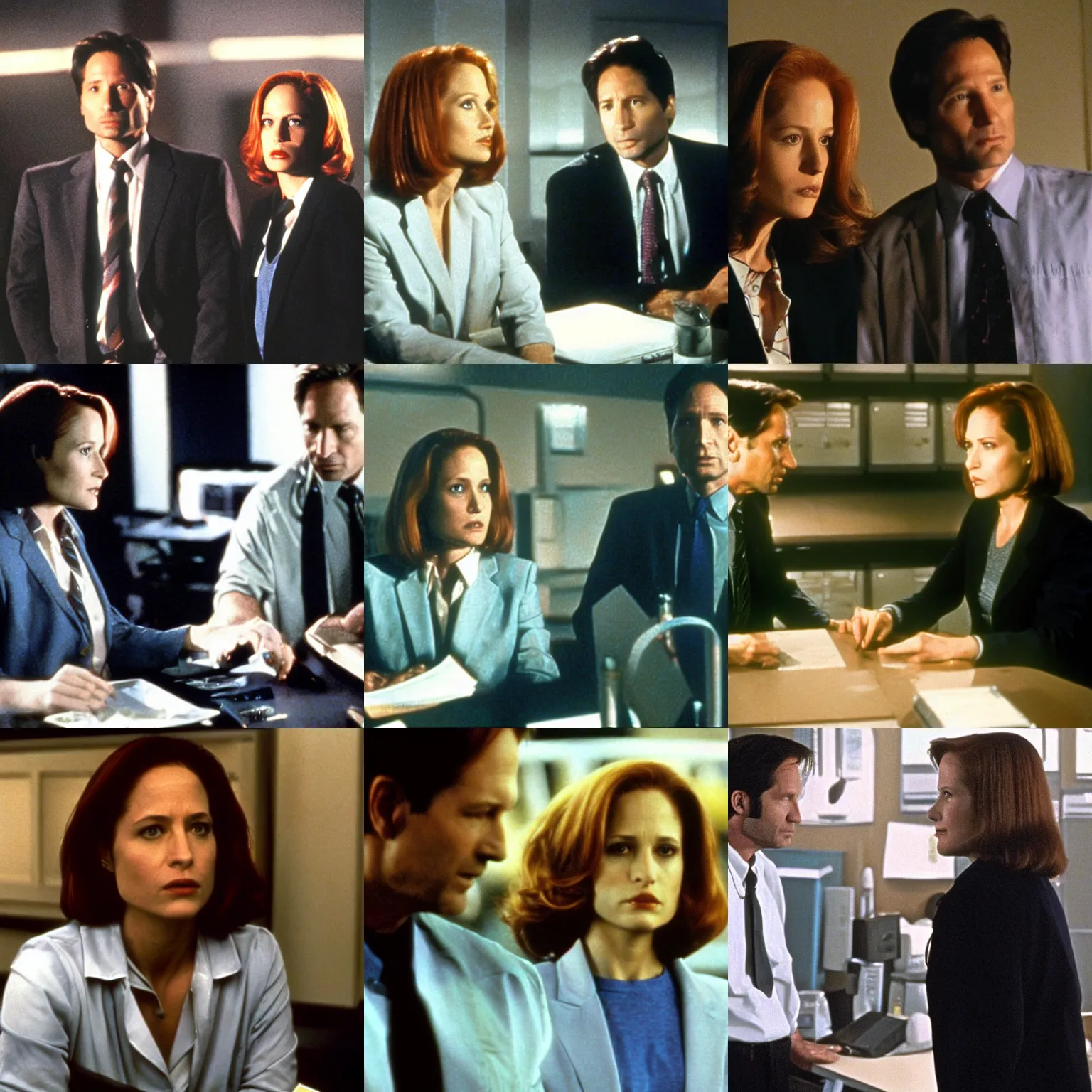 Prompt: a scene from the x - files ( tv show )