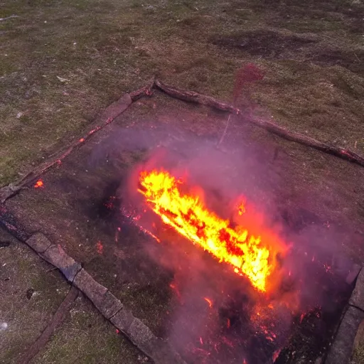 Image similar to quadcopter view of the fire