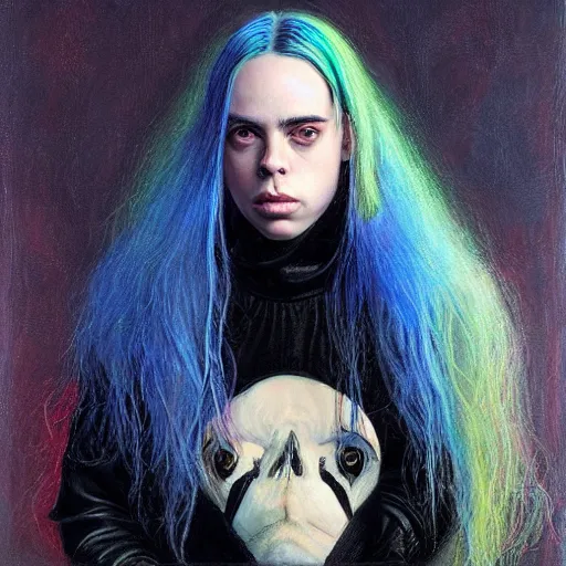 Prompt: Billie Eilish, by Mark Brooks, by Donato Giancola, by Victor Nizovtsev, by Gabriel Dawe