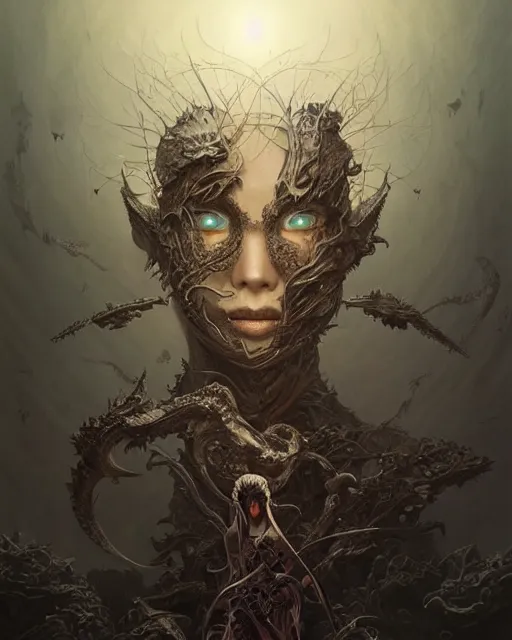 Image similar to The last enemy that shall be destroyed is death, full body image, artwork by artgerm, Luminism, Behance HD, D&D, extraordinary phenomenon, fantasy, intricately detailed, elegant, digital painting, smooth, cry engine, , sharp focus, art by Greg Rutkowski, art by Ruth Asawa, art by Tim Burton, art by Ted Nasmith, art by H.R. Giger