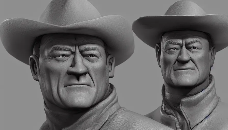 Prompt: John Wayne as a toy, hyperdetailed, artstation, cgsociety, 8k