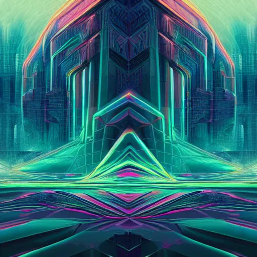 Image similar to matte painting of the sacred geometry of cyberpunk, brilliant colors, extremely detailed, very very detailed, in the style of alena aenami by Alex grey, HD, 4k, 8k