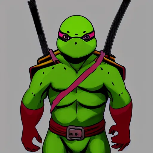 Image similar to a zombie teenage ninja mutant turtle, artstation.