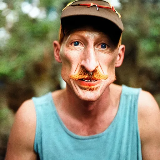 Prompt: photo of nigel thornberry in real life, cinestill, 800t, 35mm, full-HD