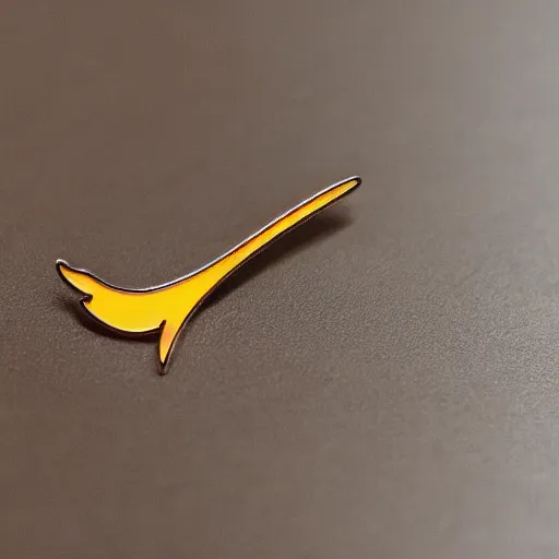 Image similar to minimalistic enamel pin of fire flame, retro design