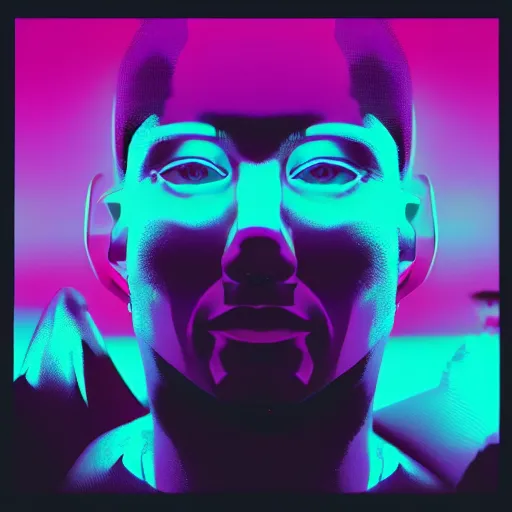 Image similar to vector cbum, portrait, vaporwave, synthwave, neon, vector graphics, cinematic, volumetric lighting, f 8 aperture, cinematic eastman 5 3 8 4 film