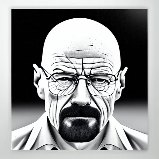 Image similar to walter white's face imprinted on snow, hyperdetailed, artstation, cgsociety, 8 k