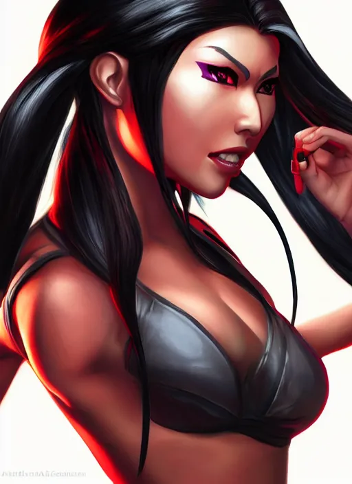 Image similar to katana from mortal kombat, drawn by artgerm, studio quality