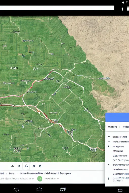 Image similar to google maps screenshot, high definition, rural america - w 7 6 8