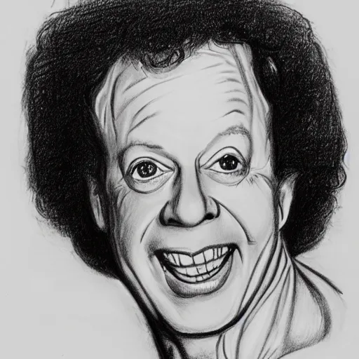 Prompt: a portrait drawing of Richard simmons drawn by mort drucker