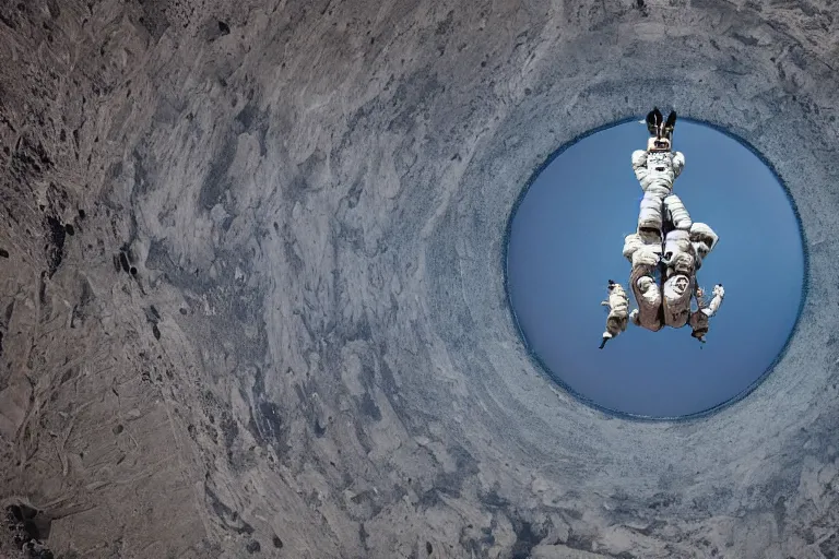 Prompt: closeup portrait of astronauts langing on an inverted planet in deserted inverted new york, among us, natural light, sharp, detailed face, magazine, press, photo, Steve McCurry, David Lazar, Canon, Nikon, focus