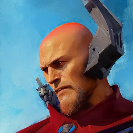 Prompt: greg manchess portrait painting of yondu as overwatch character, medium shot, asymmetrical, profile picture, organic painting, sunny day, matte painting, bold shapes, hard edges, street art, trending on artstation, by huang guangjian and gil elvgren and sachin teng