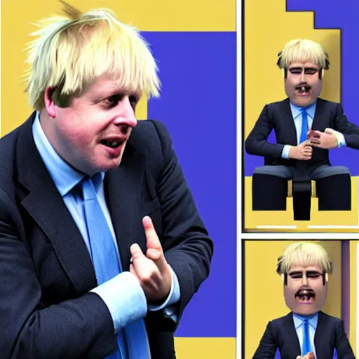 Prompt: boris johnson minecraft skin