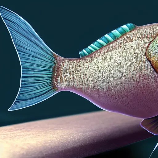 Image similar to A fish wearing fake eyelashes on its eyes, digital art, photorealistic