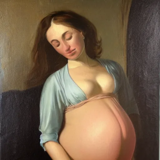 Prompt: a painting of pregnancy