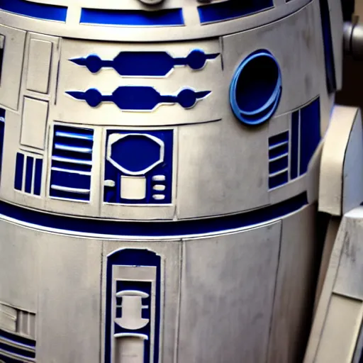 Image similar to close - up of the art deco detailing on r 2 d 2
