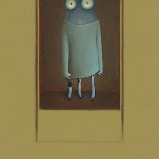 Image similar to a portrait of a character by shaun tan