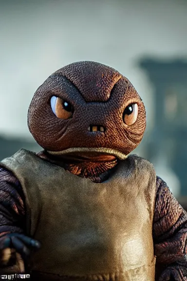 Image similar to very very intricate photorealistic photo of a goomba in an episode of game of thrones, photo is in focus with detailed atmospheric lighting, award - winning details