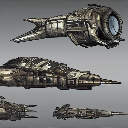 Prompt: fallout 4 spaceship concept art, astonishing detail, smooth lines, great composition, award winning