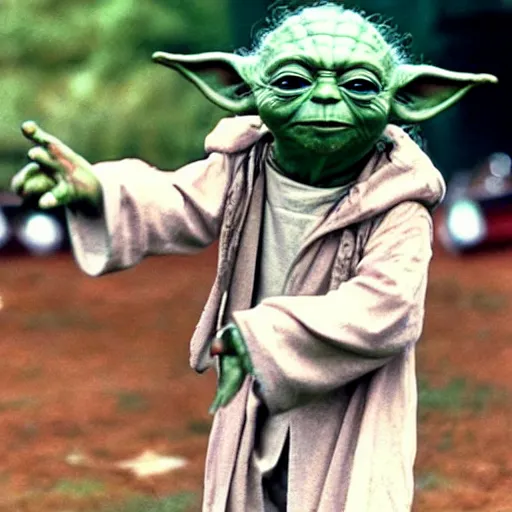 Image similar to yoda performing at woodstock