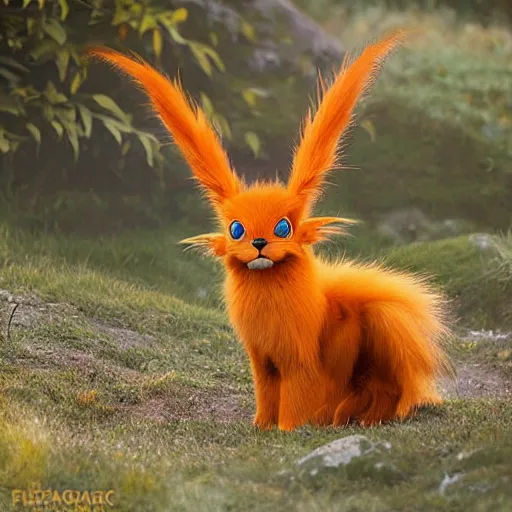 Image similar to national geographic professional photo of flareon, award winning