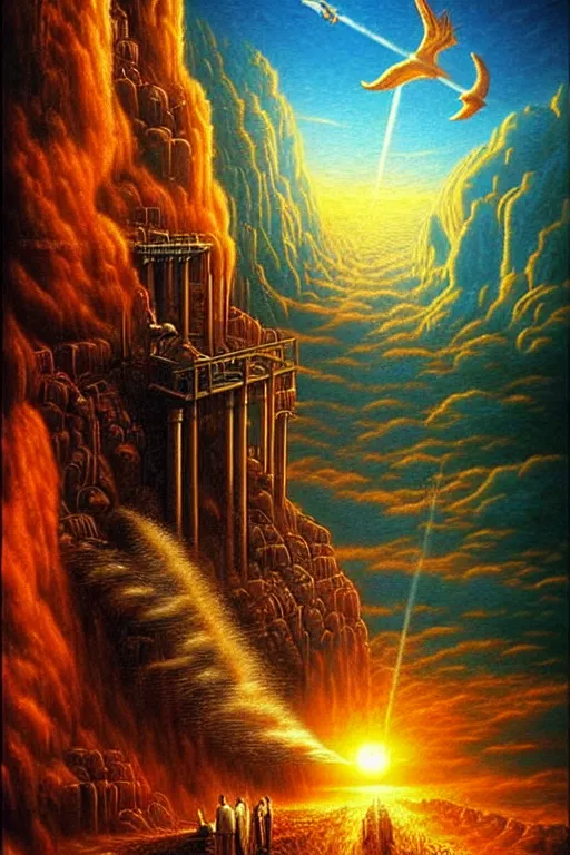 Prompt: a photorealistic detailed cinematic image therefore you also must be ready, for the son of man is coming at an hour you do not expect.. emotional, compelling, by pinterest, david a. hardy, kinkade, lisa frank, wpa, public works mural, socialist