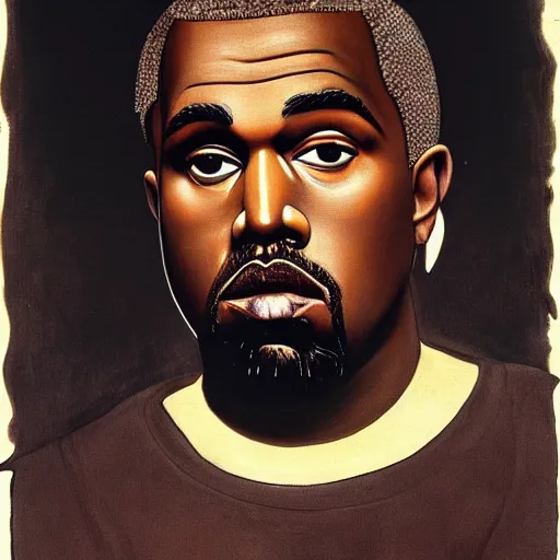 Prompt: portrait of kayne west as god by dali, 8 k