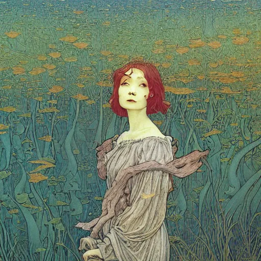 Prompt: A young Kiki from Kikis delivery service pre-raphaelite defined colours , Ivan Bilibin, Austin Osman Spare, high quality, ultra detailed. Beksinski painting, art by Takato Yamamoto. masterpiece, oil on canvas painting, pixelart, pixel sorting, datamosh, glitch. carl spitzweg moebius and tuomas korpi. baroque elements. baroque element. intricate artwork by caravaggio. Oil painting. 3d rendered in octane. cinematin, pixiv, unreal5, 8k