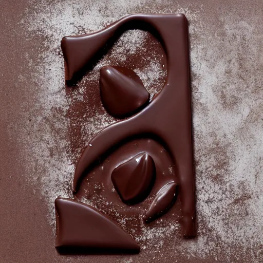 Image similar to dark chocolate relief of like till lindemann, dark chocolate painting, made of chocolate relief, 8 k resolution, professional photo of chocolate relief of